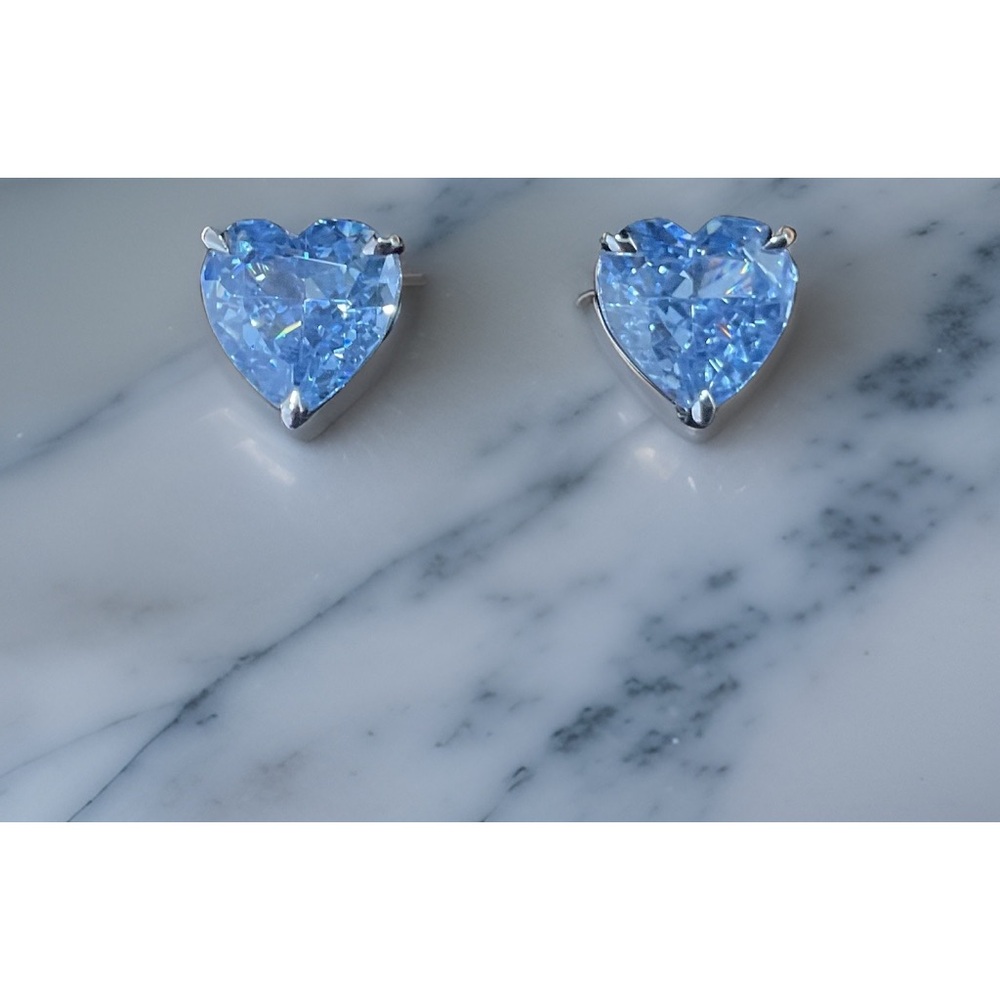 Blue Hybrid Diamond Earrings